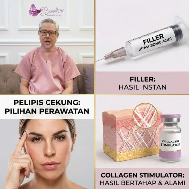 Solusi Pelipis Cekung Pilih Filler atau Collagen Stimulator?